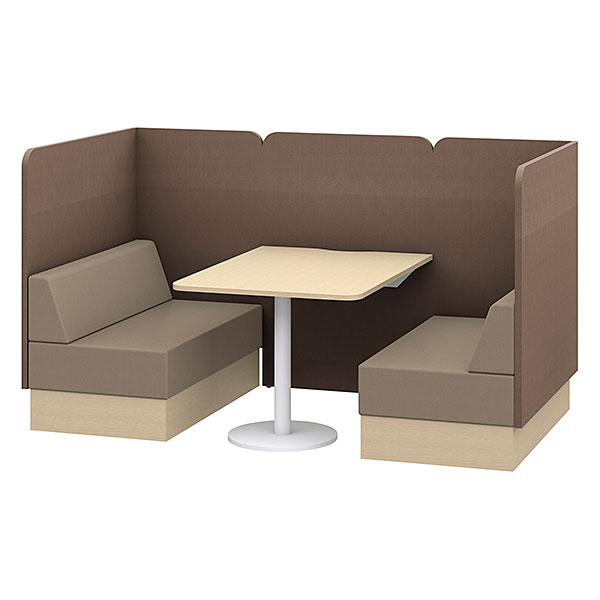 ノットワーク セミクローズミーティングセット W1200 ［天板・ベース：アモナアカシア×張地：Y3K2］