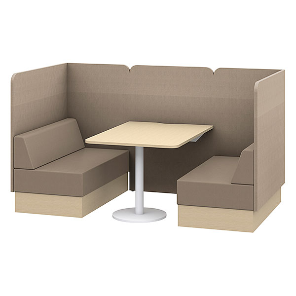 ノットワーク セミクローズミーティングセット W1200 ［天板・ベース：アモナアカシア×張地：Y3Y3］