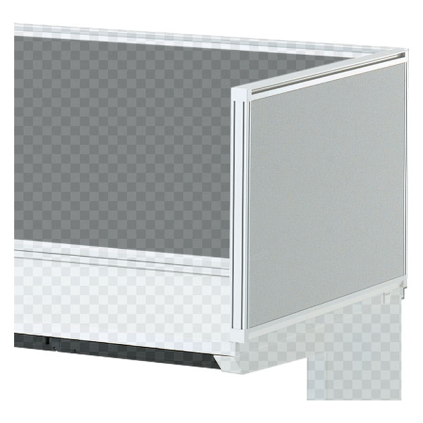 CZRデスク 机上サイドパネル D700用 机上450 布地FR CZR-074XDR-9C6 ［W9×ライトグレー］