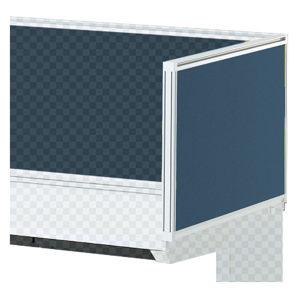 CZRデスク 机上サイドパネル D700用 机上450 布地FR CZR-074XDR-9B5 ［W9×コバルトブルー］