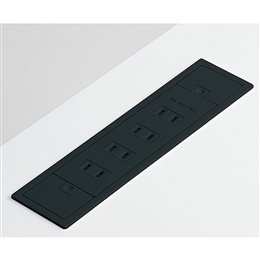 配線取出し口埋込タイプ 　源×4口コンセント CZRA-400U-T1 ［T1/ブラックＴ］