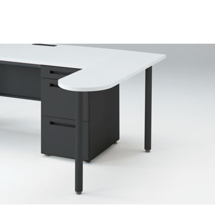 CZRデスク ミーティングテーブル CZR-033WG-1W9  W350× D1300 [ 本体: ブラックT・天板: W9 / ホワイトW]