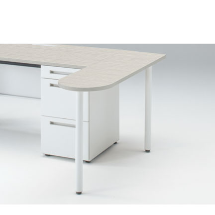 CZRデスク ミーティングテーブル CZR-033WG-961  W350× D1300 [ 本体: ホワイトW・天板: 61 / アッシュドパインL]