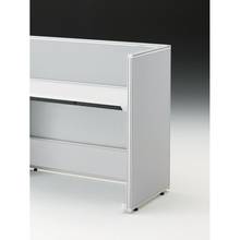 CZRデスク エンドロングパネル 片面 D600用 机上320 布地FR CZR-060XHR-9C6 ［W9×ライトグレー］