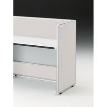 CZRデスク エンドロングパネル 片面 D600用 机上320 不織布FY CZR-060XHY-9C7 ［W9×ホワイトグレー］