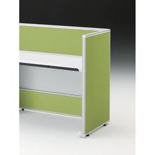 CZRデスク エンドロングパネル 片面 D600用 机上320 不織布FY CZR-060XHY-9Q4 ［W9×フレッシュグリーン］