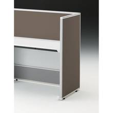 CZRデスク エンドロングパネル 片面 D600用 机上450 布地FR CZR-061XHR-9K3 ［W9×シュガーブラウン］