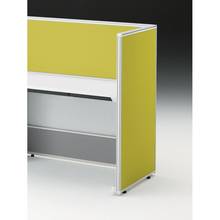 CZRデスク エンドロングパネル 片面 D600用 机上450 布地FR CZR-061XHR-9L9 ［W9×セージグリーン］