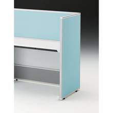 CZRデスク エンドロングパネル 片面 D600用 机上450 布地FR CZR-061XHR-9S4 ［W9×ターコイズブルー］