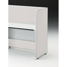 CZRデスク エンドロングパネル 片面 D600用 机上450 不織布FY CZR-061XHY-9C7 ［W9×ホワイトグレー］