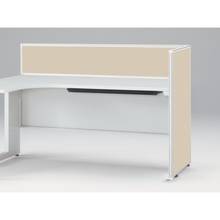 CZR Type S L型オペレーションデスクエンドロングパネル 片面 D700用 机上320 布地C CZR-070KHC-9F6 ［W9×グレイッシュブラウン］