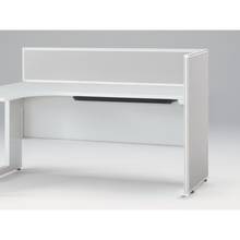 CZR Type S L型オペレーションデスクエンドロングパネル 片面 D700用 机上320 布地FR CZR-070KHR-9C6 ［W9×ライトグレー］