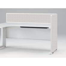 CZR Type S L型オペレーションデスクエンドロングパネル 片面 D700用 机上320 不織布FY CZR-070KHY-9C7 ［W9×ホワイトグレー］