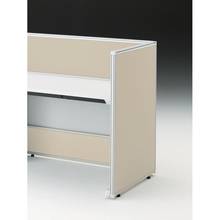 CZRデスク エンドロングパネル 片面 D700用 机上320 布地C CZR-070XHC-9F6 ［W9×グレイッシュブラウン］