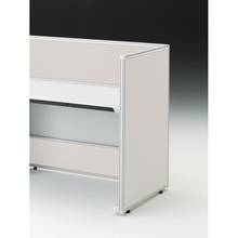 CZRデスク エンドロングパネル 片面 D700用 机上320 不織布FY CZR-070XHY-9C7 ［W9×ホワイトグレー］