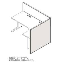 CZR Type S L型オペレーションデスクエンドロングパネル 片面 D700用 机上450 不織布FY CZR-071KHY-9Q4 ［W9×フレッシュグリーン］