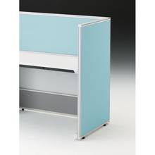 CZRデスク エンドロングパネル 片面 D700用 机上450 布地FR CZR-071XHR-9S4 ［W9×ターコイズブルー］