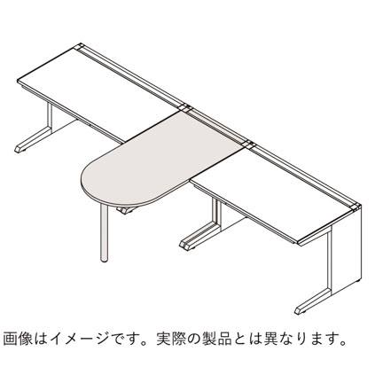 CZRデスク サイドテーブル ロングタイプ CZR-0746WBC-181  W700× D400 [ 本体: ブラックT・天板: 81 / アッシュドオークD]