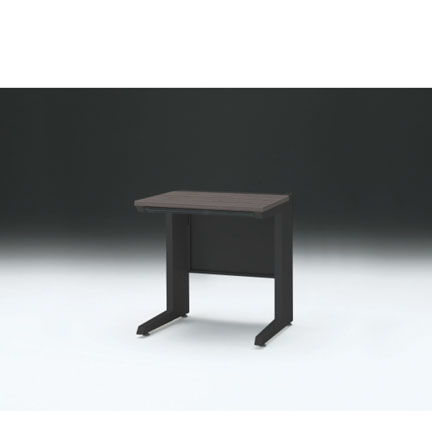 CZRデスク 平机 CZR-076HAC-181 浅型センター引出し付 L脚 W700× D600 [ 本体: ブラックT・天板: 81 / アッシュドオークD]