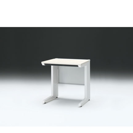 CZRデスク 平机 CZR-076HAC-961 浅型センター引出し付 L脚 W700× D600 [ 本体: ホワイトW・天板: 61 / アッシュドパインL]