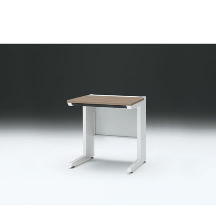 CZRデスク 平机 CZR-076HAC-971 浅型センター引出し付 L脚 W700× D600 [ 本体: ホワイトW・天板: 71 / アッシュドオークM]