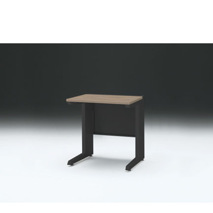 CZRデスク 平机 CZR-076JAC-171 センター引出しなし L脚 W700× D600 [ 本体: ブラックT・天板: 71 / アッシュドオークM]