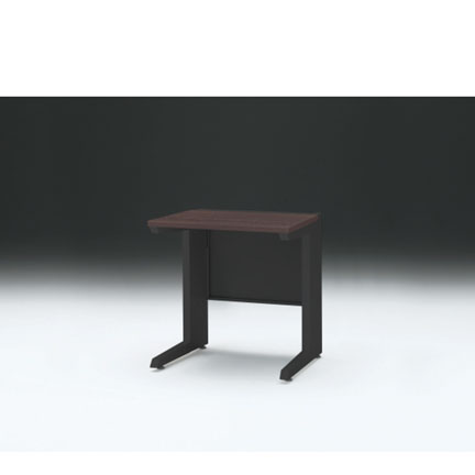 CZRデスク 平机 CZR-076JAC-182 センター引出しなし L脚 W700× D600 [ 本体: ブラックT・天板: 82 / ブラックウォールナットD]