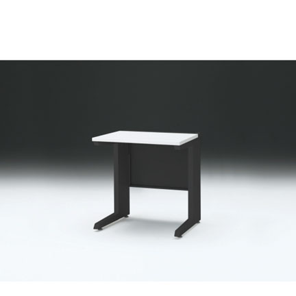 CZRデスク 平机 CZR-076JAC-1W9 センター引出しなし L脚 W700× D600 [ 本体: ブラックT・天板: W9 / ホワイトW]