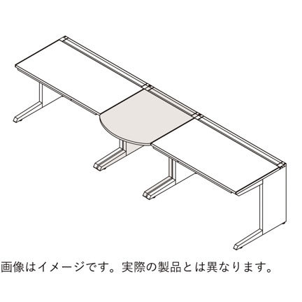 CZRデスク サイドテーブル ショートタイプ CZR-0776WJC-192  W700× D700 [ 本体: ブラックT・天板: 92 / ホワイトオークM]