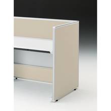 CZRデスク エンドロングパネル 片面 D800用 机上320 布地C CZR-080XHC-9F6 ［W9×グレイッシュブラウン］