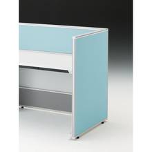 CZRデスク エンドロングパネル 片面 D800用 机上320 布地FR CZR-080XHR-9S4 ［W9×ターコイズブルー］