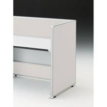 CZRデスク エンドロングパネル 片面 D800用 机上320 不織布FY CZR-080XHY-9C7 ［W9×ホワイトグレー］