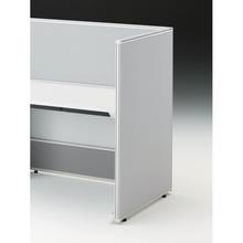 CZRデスク エンドロングパネル 片面 D800用 机上450 布地FR CZR-081XHR-9C6 ［W9×ライトグレー］