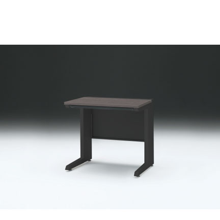 CZRデスク 平机 CZR-086HAC-181 浅型センター引出し付 L脚 W800× D600 [ 本体: ブラックT・天板: 81 / アッシュドオークD]