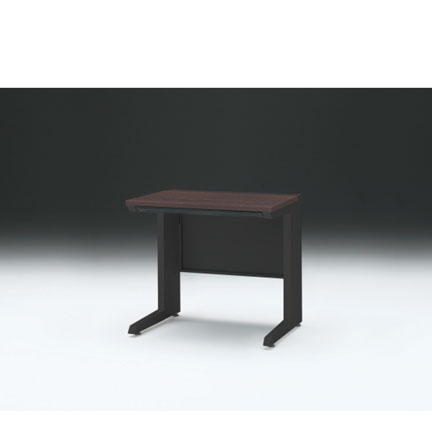 CZRデスク 平机 CZR-086HAC-182 浅型センター引出し付 L脚 W800× D600 [ 本体: ブラックT・天板: 82 / ブラックウォールナットD]