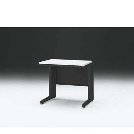 CZRデスク 平机 CZR-086HAC-1W9 浅型センター引出し付 L脚 W800× D600 [ 本体: ブラックT・天板: W9 / ホワイトW]