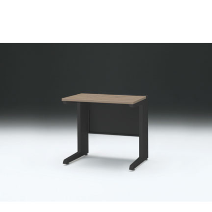 CZRデスク 平机 CZR-086JAC-171 センター引出しなし L脚 W800× D600 [ 本体: ブラックT・天板: 71 / アッシュドオークM]