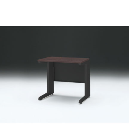 CZRデスク 平机 CZR-086JAC-182 センター引出しなし L脚 W800× D600 [ 本体: ブラックT・天板: 82 / ブラックウォールナットD]