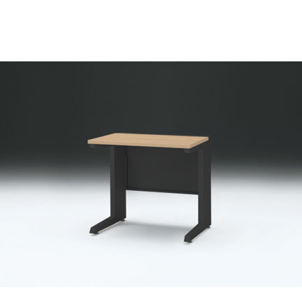 CZRデスク 平机 CZR-086JAC-192 センター引出しなし L脚 W800× D600 [ 本体: ブラックT・天板: 92 / ホワイトオークM]