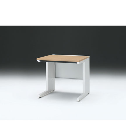 CZRデスク 平机 CZR-087HAC-992 浅型センター引出し付 L脚 W800× D700 [ 本体: ホワイトW・天板: 92 / ホワイトオークM]