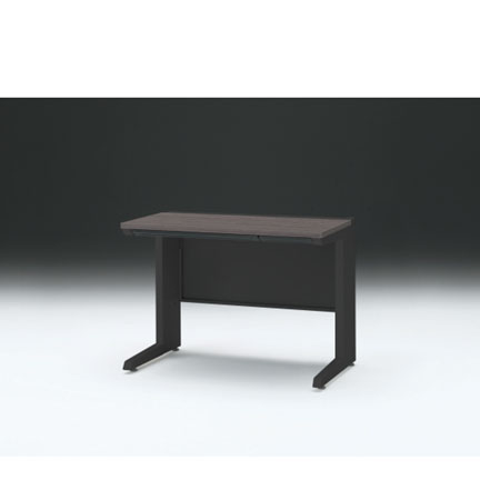 CZRデスク 平机 CZR-106HAC-181 浅型センター引出し付 L脚 W1000× D600 [ 本体: ブラックT・天板: 81 / アッシュドオークD]