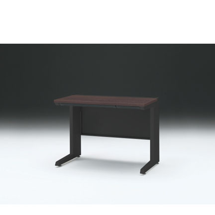 CZRデスク 平机 CZR-106HAC-182 浅型センター引出し付 L脚 W1000× D600 [ 本体: ブラックT・天板: 82 / ブラックウォールナットD]