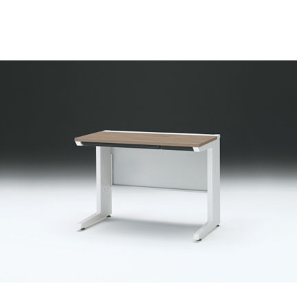 CZRデスク 平机 CZR-106HAC-971 浅型センター引出し付 L脚 W1000× D600 [ 本体: ホワイトW・天板: 71 / アッシュドオークM]