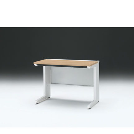 CZRデスク 平机 CZR-106HAC-992 浅型センター引出し付 L脚 W1000× D600 [ 本体: ホワイトW・天板: 92 / ホワイトオークM]