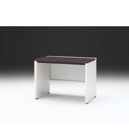 CZRデスク 平机 CZR-106HAPC-982 浅型センター引出し付 パネル脚 W1000× D600 [ 本体: ホワイトW・天板: 82 / ブラックウォールナットD]