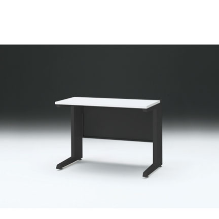 CZRデスク 平机 CZR-106JAC-1W9 センター引出しなし L脚 W1000× D600 [ 本体: ブラックT・天板: W9 / ホワイトW]
