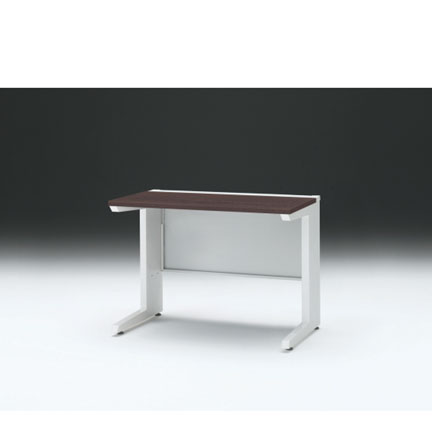 CZRデスク 平机 CZR-106JAC-982 センター引出しなし L脚 W1000× D600 [ 本体: ホワイトW・天板: 82 / ブラックウォールナットD]