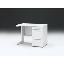 CZRデスク 片袖デスク CZR-106SBC-9W9 センター引出しなし  シリンダー錠W1000× D600 [ 本体: ホワイトW・天板: W9 / ホワイトW]