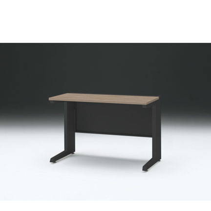 CZRデスク 平机 CZR-116JAC-171 センター引出しなし L脚 W1100× D600 [ 本体: ブラックT・天板: 71 / アッシュドオークM]