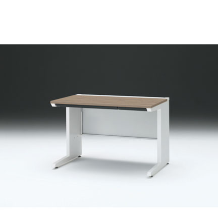 CZRデスク 平机 CZR-117HAC-971 浅型センター引出し付 L脚 W1100× D700 [ 本体: ホワイトW・天板: 71 / アッシュドオークM]